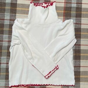 Red and White Turtleneck